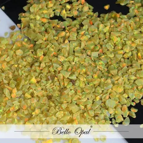 Crushed Opal 1-2mm (1g) - Golden Olive - Our premium quality crushed synthetic is sold in 1g packs. A larger size