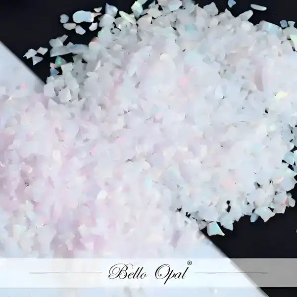 Crushed Opal 1.5mm to 160mesh (1g) - Sold in 1g packs. Bello (Lab Grown Synthetic Opal) - made with 80% Silica & 20%