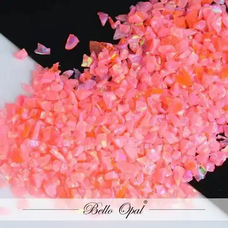 Crushed Opal 1.5mm to 160mesh (1g) - Brink Pink - Sold in 1g packs. Bello (Lab Grown Synthetic Opal) - made with 80%