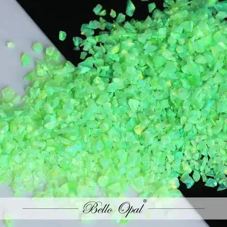 Crushed Opal 1.5mm to 160mesh (1g) - Kiwi - Sold in 1g packs. Bello (Lab Grown Synthetic Opal) - made with 80% Silica &