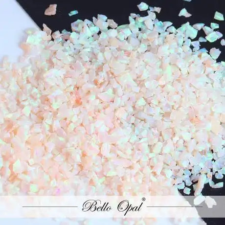 Crushed Opal 1.5mm to 160mesh (1g) - Peach - Sold in 1g packs. Bello (Lab Grown Synthetic Opal) - made with 80% Silica