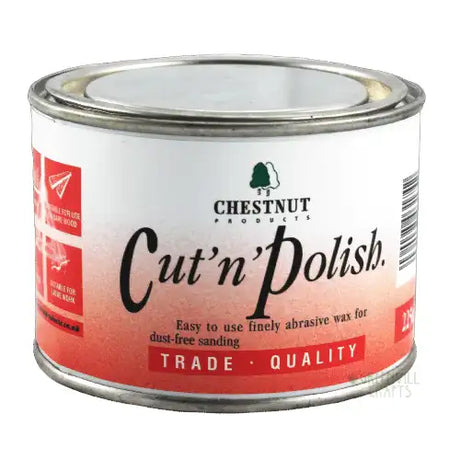 Cut n Polish - 225ml - Chestnut Products - Sanding Paste A mildly abrasive wax to prepare and polish sanding sealers.