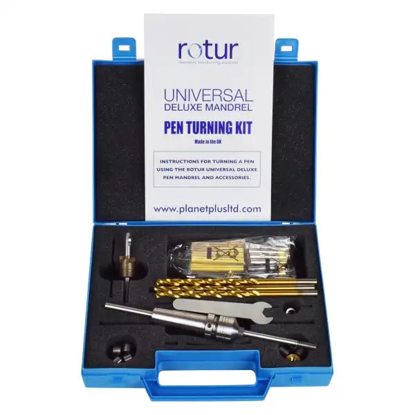 Deluxe Colleted Pen Mandrel & Turning Kit 1MT - Mandrels High quality kit for pen turning professionals.