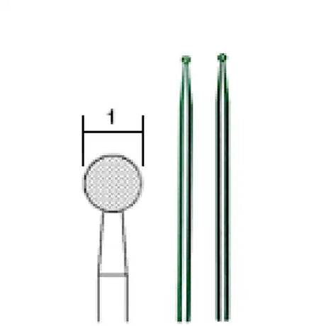 DIAMOND GRINDING BITS x 2 1.0mm - Fine diamond-coated for Proxxon rotary tools, built precise detail on glass, ceramic,