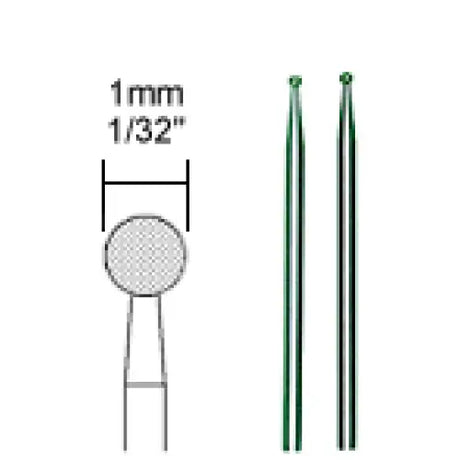 DIAMOND GRINDING BITS x 2 1.0mm - Rotary Tool