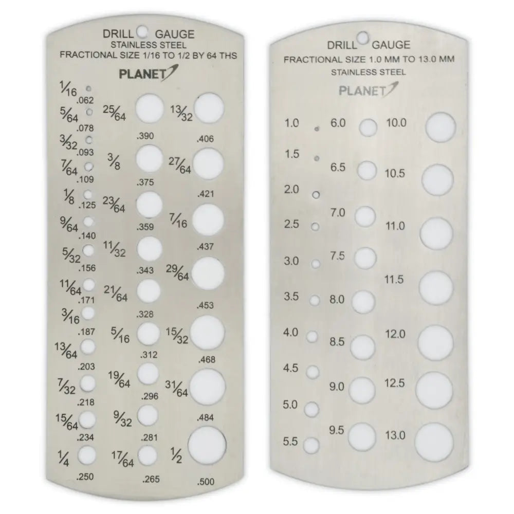 Drill Gauge 2 Piece Set Metric and Imperial - Measuring Tool - Fast shipping