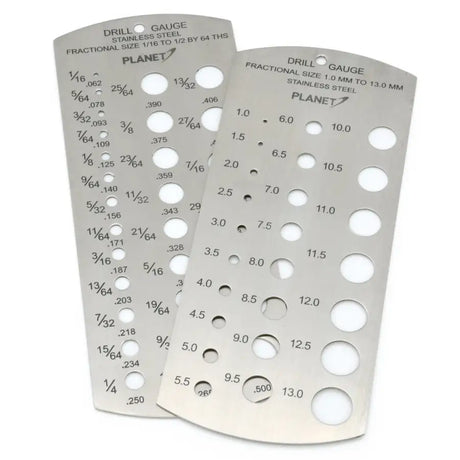 Drill Gauge 2 Piece Set Metric and Imperial - Measuring Tool - Fast shipping