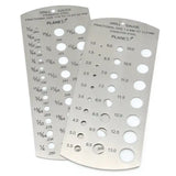 Drill Gauge 2 Piece Set Metric and Imperial - Measuring Tool The Planet is a precision tool designed for drilling
