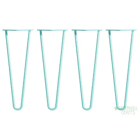 Duck Egg Blue Hairpin Table Legs - 14’’ / 35cm - Table Legs - Fast shipping