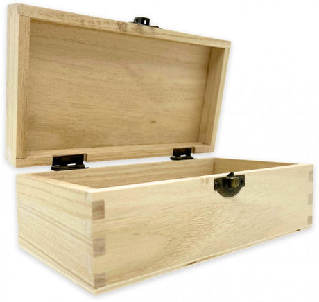 Small Rectangular Keepsake Box with Clasp - Pyrography Project - Keep your most precious items in this lovely, plain