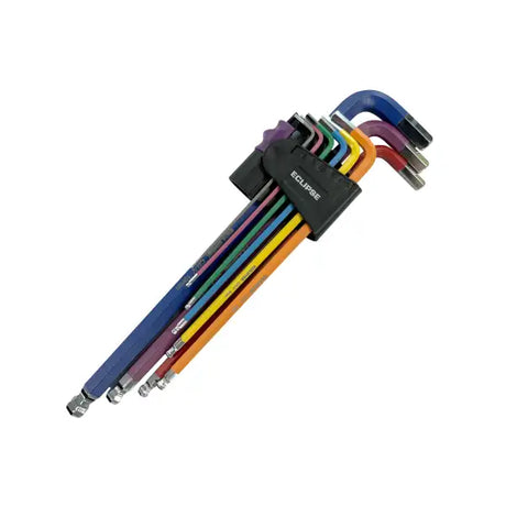 Eclipse Professional Tools 9 Piece Extra Long Colour Coded Hex Key Set