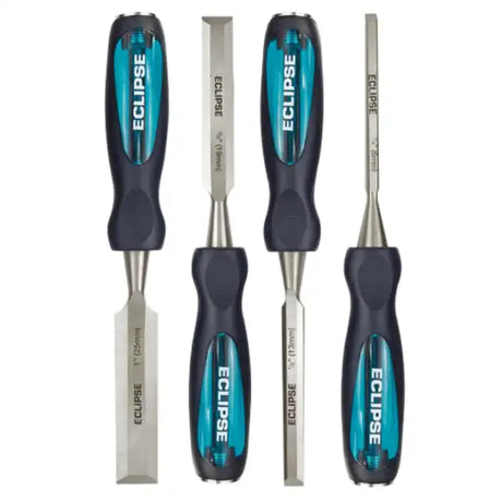 Eclipse Through Tang 4 Piece Chisel Set (1/2’’ 3/4’’ 1’’) - Chisels professional tools combine traditional production