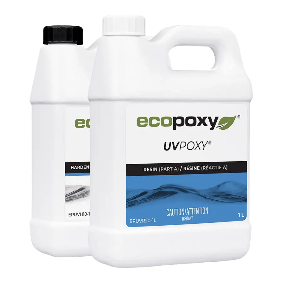 EcoPoxy 1 Litre UVPoxy Kit - UV Epoxy Resin - Fast shipping