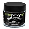 Ecopoxy 22g Polyester Colour Glitter - Black - Epoxy Resin Pigments Glitters are precisely cut from premium