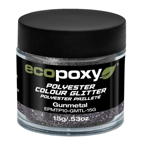 Ecopoxy 22g Polyester Colour Glitter - Gunmetal - Epoxy Resin Pigments - Fast shipping