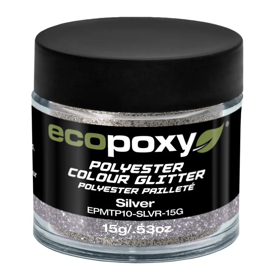 Ecopoxy 22g Polyester Colour Glitter - Silver - Epoxy Resin Pigments - Fast shipping