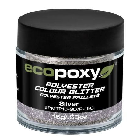 Ecopoxy 22g Polyester Colour Glitter - Silver - Epoxy Resin Pigments - Fast shipping