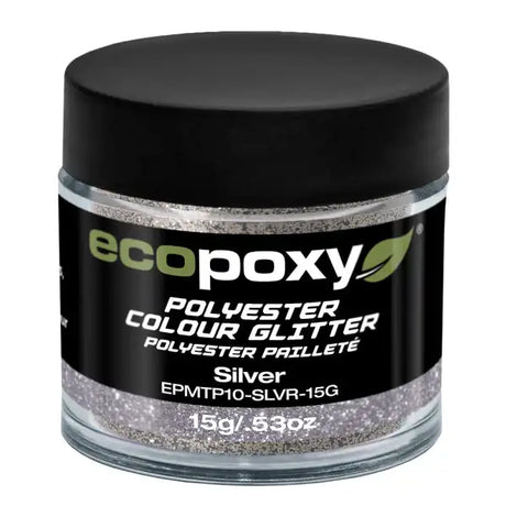 Ecopoxy 22g Polyester Colour Glitter - Silver - Epoxy Resin Pigments Glitters are precisely cut from premium