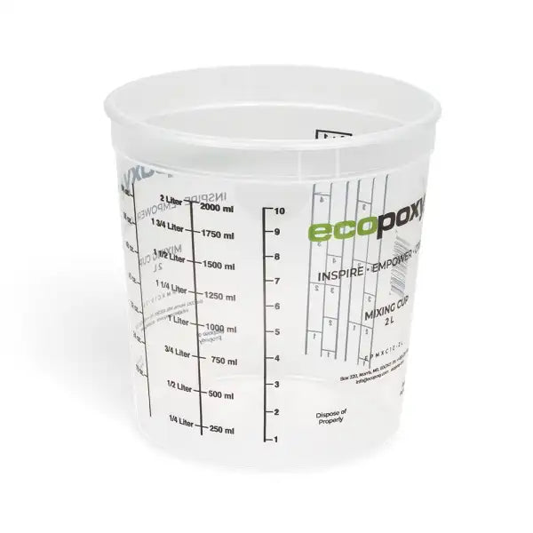 EcoPoxy 2L Mixing Cup - Epoxy Resin Accessories Graduated Cups have been designed with our users in mind
