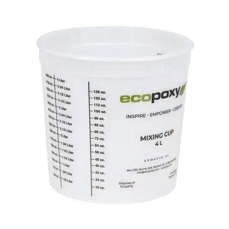 EcoPoxy 4L Mixing Cup - Epoxy Resin Accessories Graduated Cups have been designed with our users in mind