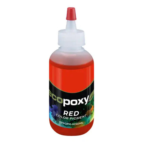EcoPoxy 60ml Red Colour Pigment - Epoxy Resin Pigments bottle Liquid pigments for epoxy resin Compatible with casting,
