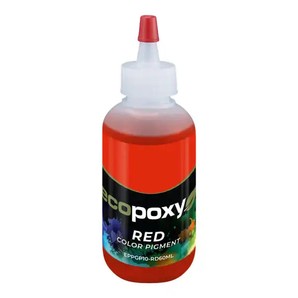 EcoPoxy 60ml Red Colour Pigment - Epoxy Resin Pigments bottle Liquid for Compatible with casting, UV & coating resins