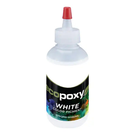 EcoPoxy 60ml White Colour Pigment - Epoxy Resin Pigments bottle Liquid pigments for epoxy resin Compatible