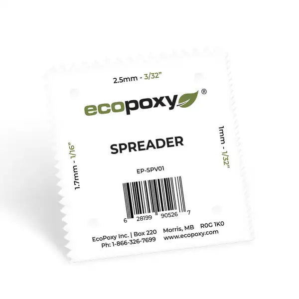 EcoPoxy V-Notched Spreader - Epoxy Resin Accessories Ensure a Consistent Coating Thickness Every Time.