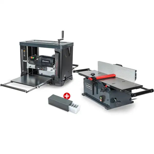 EXMAC SET A200 + D330 + HW Carbide reversible cutters - Thicknesser Planer The perfect combination for compact