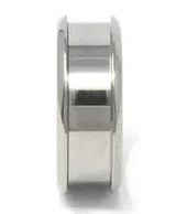 Titanium ring core with bevelled edge & screw fitment (9mm - 6mm groove) Greenvill Crafts