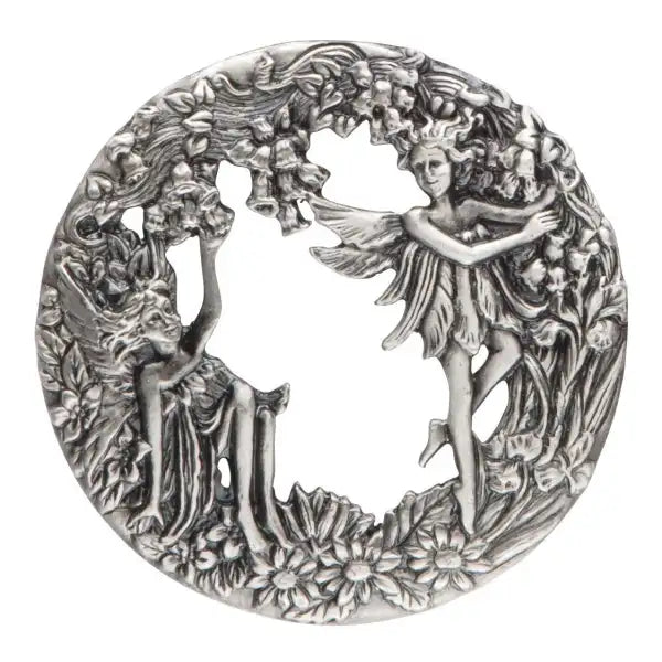 Fairies - Decorative Pewter Lid (Potpourri) - Rose design decorative pewter lid The perforated lids are often used