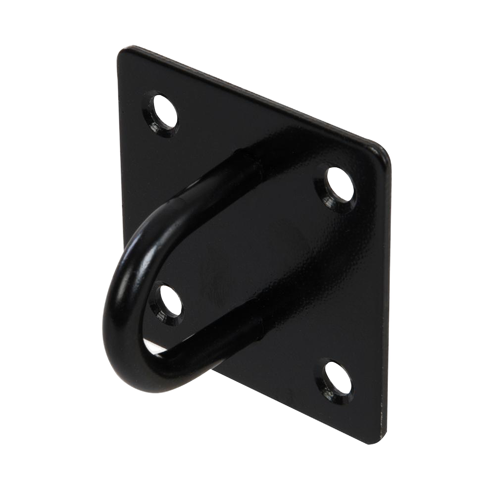 Fixman Chain Plate Black Ring 50mm x - Corrosion-resistant and weatherproof. Internal or external use.