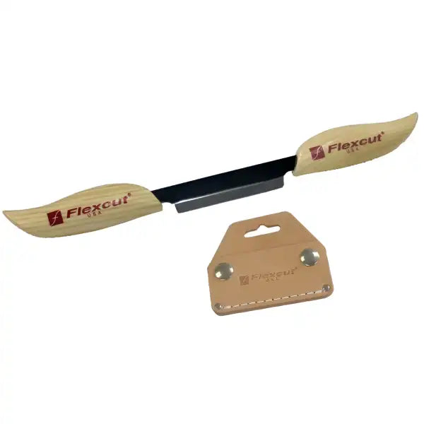 Flexcut 3’’ Draw Knife with sheaf - Carving Tools This handy little draw knife was developed for fan carving but works