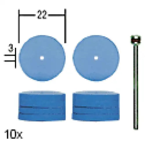 FLEXIBLE POLISHER x 10 - polishing points for Proxxon rotary tools, designed to buff and polish metal, plastic, stone