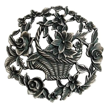 Flower Basket - Decorative Pewter Lid (Potpourri) - design decorative pewter lid The perforated lids are often used