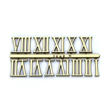 Full Roman Numerals - Gold - Clock Making - Project Kit roman numerals in a finish. A perfect way to finish off clock