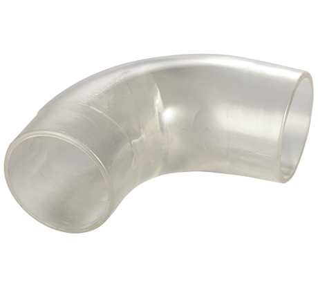 2.5 Inch Clear Plastic 90 Degree Elbow - Record Power - Dust Extraction Accessories 90º elbow connector