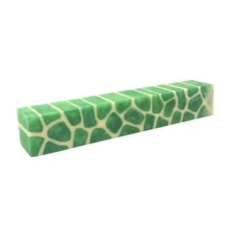 Giraffe & Zebra Pen Blanks - Slime Green - The pen blanks are made with quality 100% Alumilite Resin by KD Creative
