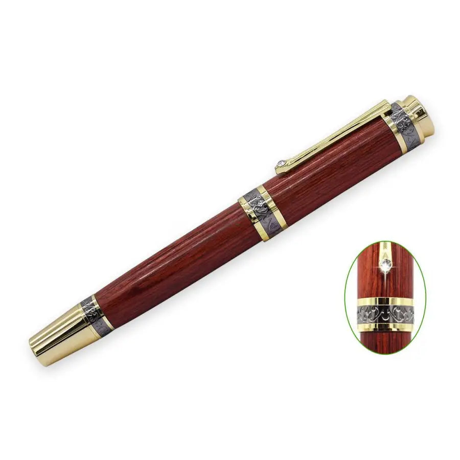 Gold & Black Titanium New Majestic Rollerball Pen Kit - Fast shipping