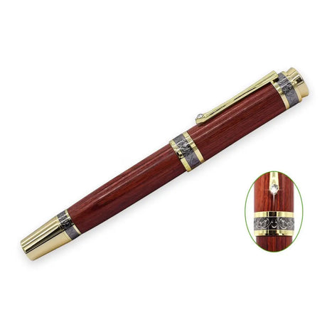 Gold & Black Titanium New Majestic Rollerball Pen Kit Fast shipping