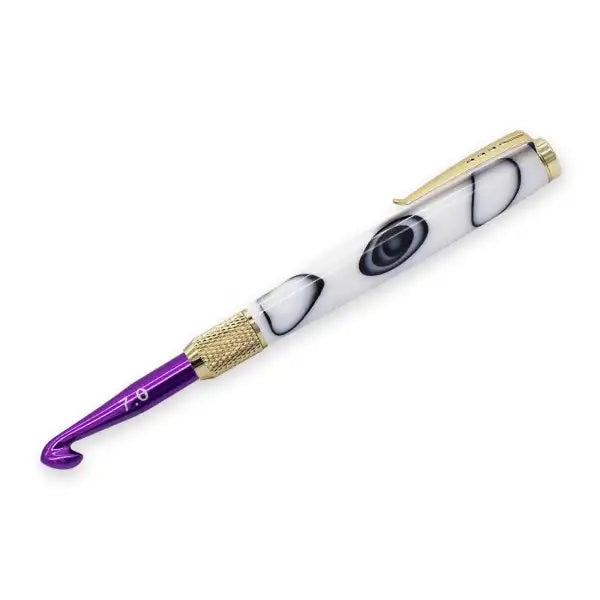 Gold & Colour Crochet Hook Kit (Knurled) - Project crochet hook kit sets with coloured and knurled fitment. Hooks