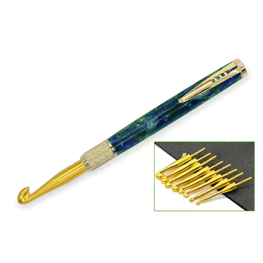 5 pack Gold Crochet Hook Kit (Knurled) - Project - Fast shipping