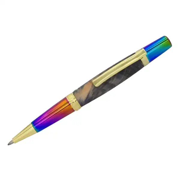 Gold & Multicolour Elegant Beauty Cerra Pen Kit - Turning Kits + Multi Color The + has a coloured section