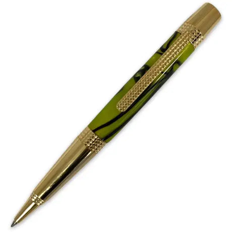 Gold Pyramidal Sienna Twist Pen Kit - pen kits The in Gold. Please note, the image is an example of what you could