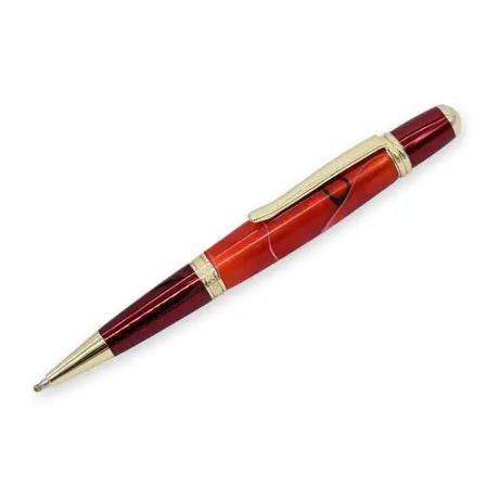 Gold & Red Cerra Pen Kit - Cierra (Formally Sierra Kits) The single tube design looks great and is easy to turn. new