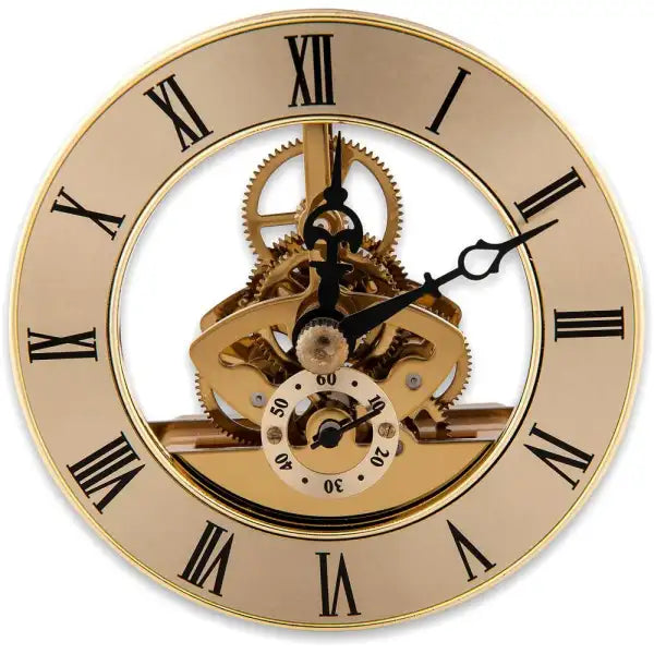 Gold Skeleton Clock Insert 86mm - Project Kit N.B. Each kit is supplied as the components only and does not include
