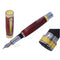 Hawaiian Love Fountain Pen Kits - Chrome & Gold - Turning Center band is ringed with tridimensional carved ALOHA HAWAII