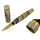 Hawaiian Love Fountain Pen Kits - Gold & Chrome - Center band is ringed with tridimensional carved ALOHA HAWAII words.