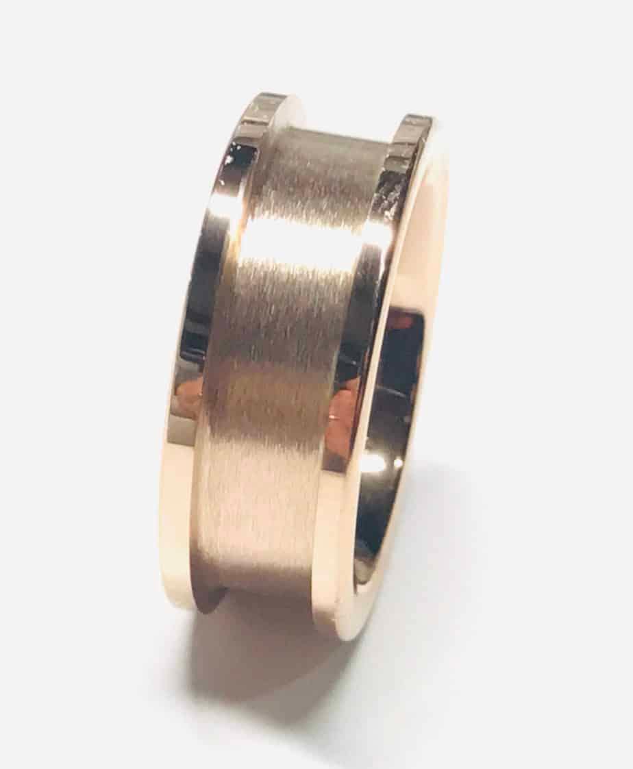 8mm IP Rose Gold Plated Tungsten Carbide Ring Core - Ring Cores - Fast shipping