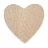 Heart Pyrography Wooden Blanks - 1cm thickness Beech wood blanks in a heart shape for burning / A single ply wooden